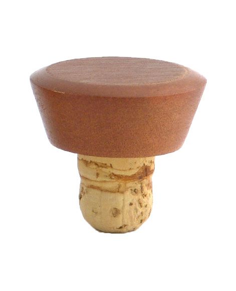 Wooden tops TMD-01 Available with or without cork stopper by Subermex