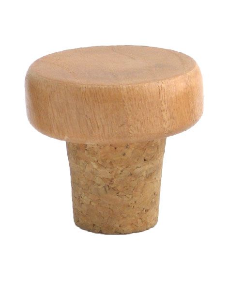 Wood top TMD-03 Available with or without cork stopper by Subermex